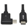 Tripp Lite U420-01M-RA USB-C Cable (M/M) - USB 3.2 Gen 1, Thunderbolt 3, 60W PD Charging, Right-Angle Plug, Black, 1 m (3.3 ft.) U420-01M-RA 037332263643