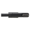 Tripp Lite U420-01M-RA USB-C Cable (M/M) - USB 3.2 Gen 1, Thunderbolt 3, 60W PD Charging, Right-Angle Plug, Black, 1 m (3.3 ft.) U420-01M-RA 037332263643