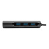 Tripp Lite U460-004-4AB 4-Port USB-C Hub, USB-C to 4x USB-A Ports, USB 3.0, Black U460-004-4AB 037332209580