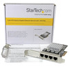 StarTech.com 4-Port Gigabit Ethernet Network Card - PCI Express, Intel I350 NIC ST4000SPEXI 065030861045