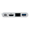 Tripp Lite U444-06N-HGU-C USB-C Multiport Adapter - HDMI, USB 3.0 Port, GbE, 60W PD Charging, HDCP, White U444-06N-HGU-C 037332193940