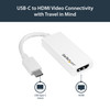 StarTech.com USB-C to HDMI Adapter with 4K 30Hz - White CDP2HDW 065030862837