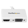 StarTech.com Travel A/V Adapter: 2-in-1 Mini DisplayPort to HDMI or VGA Converter - White MDP2HDVGAW 065030860383