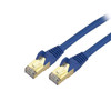StarTech.com 6ft CAT6a Ethernet Cable - 10 Gigabit Shielded Snagless RJ45 100W PoE Patch Cord - 10GbE STP Network Cable w/Strain Relief - Blue Fluke Tested/Wiring is UL Certified/TIA C6ASPAT6BL 065030871709