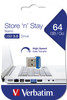 Verbatim Store 'n' Stay NANO - USB 3.0 Drive 64 GB - Blue 39384