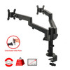 SIIG AC CE-MT3E11-S1 Dual Pole Arm Multi-Angle Monitor Desk Mount Brown Box