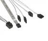Supermicro Cable CBL-SAST-0631 55cm mini SAS HD to 4 SATA w SB 30AWG Retail