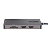 StarTech.com USB C Multiport Adapter, Dual HDMI Video, 4K 60Hz, 2Pt 5Gbps USB-A 3.1 Hub, 100W Power Delivery, GbE, SD/MicroSD, 12"/30cm Cable, Travel Dock, Laptop Docking Station 120B-USBC-MULTIPORT 065030895576