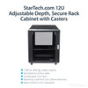 StarTech Accessory RK1236BKF 12U 36in Knock-Down Server Rack Cabinet w Caster