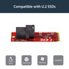 StarTech AC M2E4SFF8643 U.2 to M.2 PCIE 3.0 Adapter Card f 2.5NVMe SSD Retail