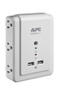 APC UP P6WU2 Essential SurgeArrest 6 Outlet Wall Mount with USB 120V Retail