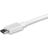 StarTech AC CDP2DPMM1MW 3ft USB C to DisplayPort Adapter 4K 60Hz White Retail