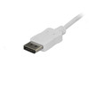 StarTech AC CDP2DPMM6W 6ft USB C to DisplayPort Adapter 4K 60Hz White Retail