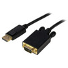 StarTech Cable DP2VGAMM6B 6ft DisplayPort to VGA Adapter Converter 1920x1200