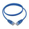 Tripp-Lite CB N261-S03-BL 3ft Cat6a Gigabit Snagless Molded Slim UTP Patch BLU