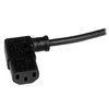 StarTech Cable PXT101L3 3ft Computer Power Cord NEMA 5-15P to Right-Angle C13