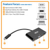 Tripp-Lite AC U444-06N-VUB-C USB-C to VGA Adapter w USB-A Hub and PD Charging