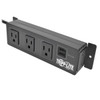 Tripp-Lite UP TLP310USBS 10ft 3-Outlet Surge Protector w 2xUSB Ports Black RTL