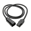 Tripp-Lite CB P004-003 3ft PDU Power Cord C13 to C14 10A 250V 18AWG Black