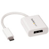 StarTech AC CDP2DPW USB-C to DisplayPort Adapter 4K 60Hz White Retail