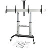 StarTech AC STNDMTVDUO Dual TV Cart for 37-60in VESA TVs on Wheels Retail