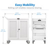 Tripp Lite CSC32USBWHG portable device management cart/cabinet White CSC32USBWHG 037332240156