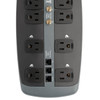 Tripp Lite Protect It! 10-Outlet Surge Protector, 8-ft. Cord, 3345 Joules, Tel/Modem/Coaxial Protection TLP1008TELTV 10037332119077