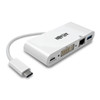 Tripp Lite U444-06N-DGU-C USB-C Multiport Adapter, DVI, USB-A Port, Gbe and PD Charging, White U444-06N-DGU-C 037332193919