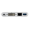 Tripp Lite U444-06N-DGU-C USB-C Multiport Adapter, DVI, USB-A Port, Gbe and PD Charging, White U444-06N-DGU-C 037332193919
