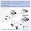 Tripp Lite B160-200-HSI 2-Port HDMI over IP Extender Receiver over Cat5/Cat6, RS-232 Serial and IR Control, 1080p 60 Hz, 328 ft. (100 m), TAA B160-200-HSI 037332196774