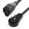 StarTech.com 6ft (2m) Power Extension Cord - 360° Rotating Flat Plug Extension Cord - NEMA 5-15P to NEMA 5-15R, 16 AWG, 125V/15A - Black Short 3-Prong Power Extender Cable RTPAC1016 065030890021