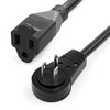 StarTech.com 10ft (3m) Power Extension Cord - 360° Rotating Flat Plug Extension Cord - NEMA 5-15P to NEMA 5-15R, 16 AWG, 125V/15A - Black Short 3-Prong Power Extender Cable - UL Certified RTPAC10110 065030890038