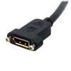StarTech.com 3ft (1m) Panel Mount DisplayPort Cable - 4K x 2K - DisplayPort 1.2 Extension Cable Male to Female - DP Video Extender Cord with Panel Mount DP Connector - DP Monitor Cable DPPNLFM3 065030837026