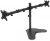 Manhattan TV & Monitor Mount, Desk, Double-Link Arms, 2 screens, Screen Sizes: 10-27", Black, Stand Assembly, Dual Screen, VESA 75x75 to 100x100mm, Max 8kg (each), Lifetime Warranty 461559 766623461559