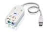 ATEN UC100KMA PS/2 cable 0.3 m USB A 6-Pin Mini-DIN White UC100KMA 672792150722