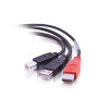 C2G USB 2.0 B Male -> 2 USB A Male Y-Cable USB cable 1.8 m USB B 2 x USB A Black 28108 757120281085