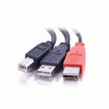 C2G USB 2.0 B Male -> 2 USB A Male Y-Cable USB cable 1.8 m USB B 2 x USB A Black 28108 757120281085