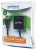 Manhattan HDMI to VGA (with Audio) Converter cable, 1080p, 30cm, Male to Female, Micro-USB Power Input Port for additional power if needed, Black, Three Year Warranty, Blister 151450 766623151450