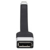 Tripp Lite U444-F5N-DP4K6 USB-C to DisplayPort Flat Adapter Cable (M/F), 4K 60 Hz, Thunderbolt 3 Compatible, Black, 5 in. (12.7 cm) U444-F5N-DP4K6 037332255396