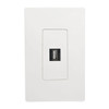 Tripp Lite USB 2.0 All-in-One Keystone/Panel Mount Angled Coupler (F/F), Black U060-000-KPA-BK 037332195692