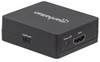 Manhattan HDMI Splitter 2-Port , 1080p, Black, Displays output from x1 HDMI source to x2 HD displays (same output to both displays), USB-A Powered (cable included, 0.7m), Three Year Warranty, Retail Box 207652 766623207652