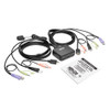 Tripp Lite 2-Port USB/HD Cable KVM Switch with Audio/Video, Cables and USB Peripheral Sharing 40807