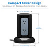 Tripp Lite TLP606UCTOWER surge protector Black, Grey 6 AC outlet(s) 120 V 2.44 m TLP606UCTOWER 037332260307