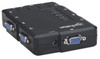 Manhattan KVM Switch Compact 4-Port, 4x USB-A, Cables included, Audio Support, Control 4x computers from one pc/mouse/screen, Black, Lifetime Warranty, Boxed 151269 766623151269