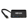 Tripp Lite U460-T04-2A2C-1 4-Port USB-C Hub with Self-Storing Cable and Power Delivery, 2x USB-A, 2x USB-C, 100W PD 3.0, USB 3.0 U460-T04-2A2C-1 037332232793