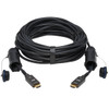 Tripp Lite P568FA-50M-W High-Speed Armored HDMI Fiber Active Optical Cable (AOC) with Hooded Connectors - 4K @ 60 Hz, HDR, IP68, M/M, Black, 50 m P568FA-50M-W 037332260987