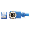 Tripp Lite NM12-604-02M-BL M12 X-Code Cat6 1G UTP CMR-LP Ethernet Cable (Right-Angle M12 M/RJ45 M), IP68, PoE, Blue, 2 m (6.6 ft.) NM12-604-02M-BL 037332265623