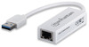 Manhattan USB-A Gigabit Network Adapter, White, 10/100/1000 Mbps Network, USB 3.0, Equivalent to Startech USB31000SW, Ethernet, RJ45, Three Year Warranty, Blister 506847 766623506847