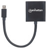 Manhattan Mini DisplayPort 1.1a to DVI-I Dual-Link Adapter Cable, 1080p@60Hz, 19.5cm, Black, Male to Female, Equivalent to Startech MDP2DVI, Compatible with DVD-D, Lifetime Warranty, Polybag 322485 766623322485