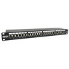 Tripp Lite N252-024-6A-SH 24-Port Cat6a Shielded Patch Panel - 10 Gbps, STP, 110 Punch Down, RJ45, 1U, TAA N252-024-6A-SH 037332266316